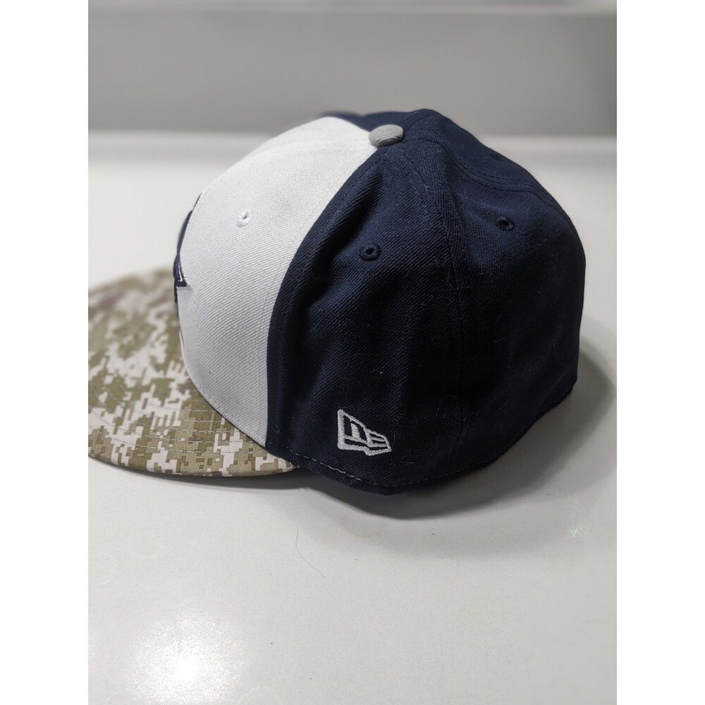 Dallas Cowboys New Era Salute To Service 59FIFTY Fitted Hat 7 1/2 Blue Camo - Picture 5 of 11